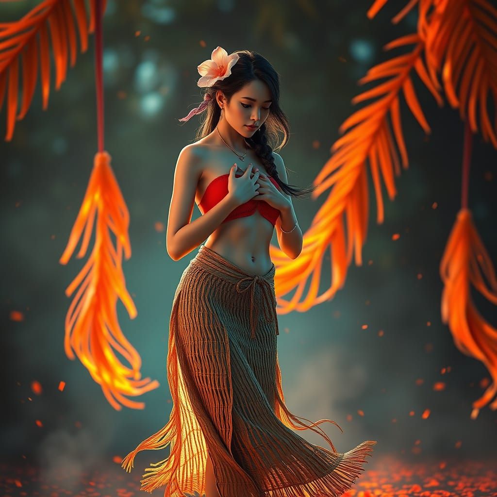 Sensual Calypso in Art Nouveau Style