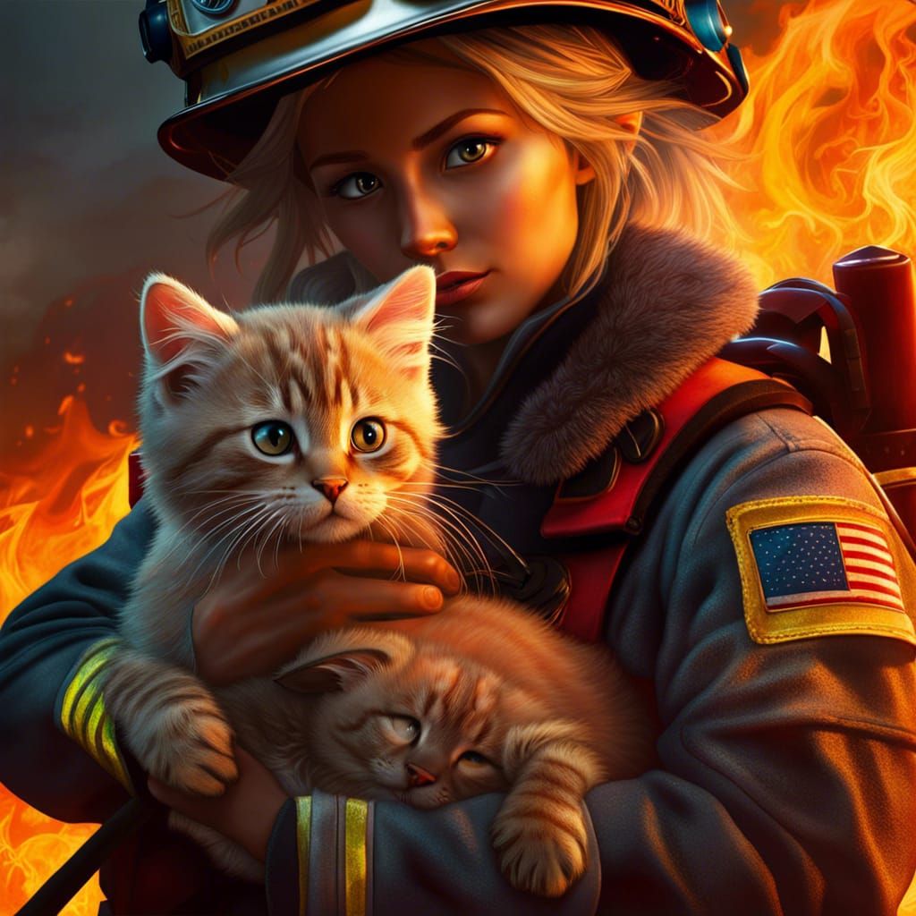 Heroic Firefighter by Per.