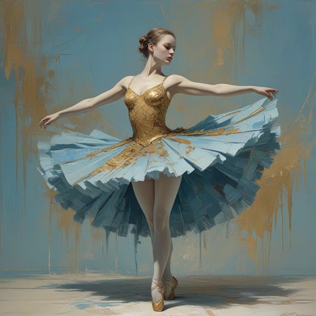 Ballerina in a Golden Room