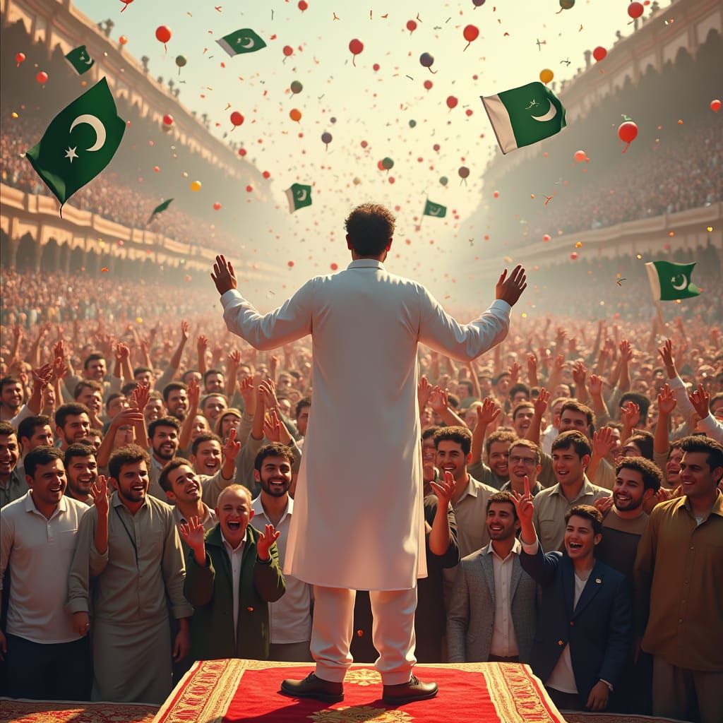 Triumphant Leader Welcomed by Adoring Crowd