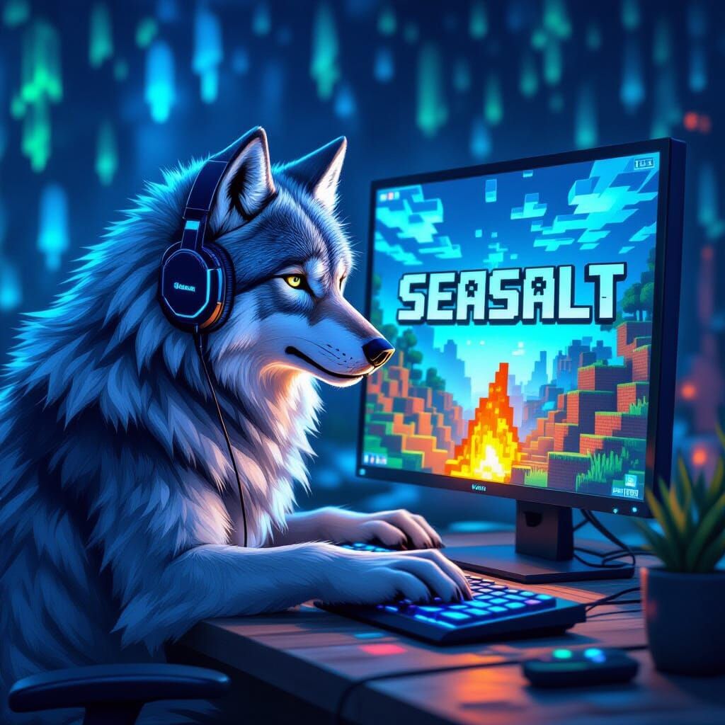 Fluffy Wolf Plays Minecraft, Seasalt Displayed
