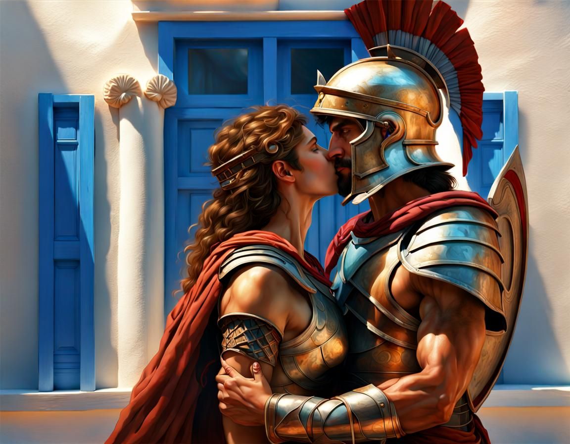 Ulysses' Farewell: A Hyperrealistic Odyssey Scene