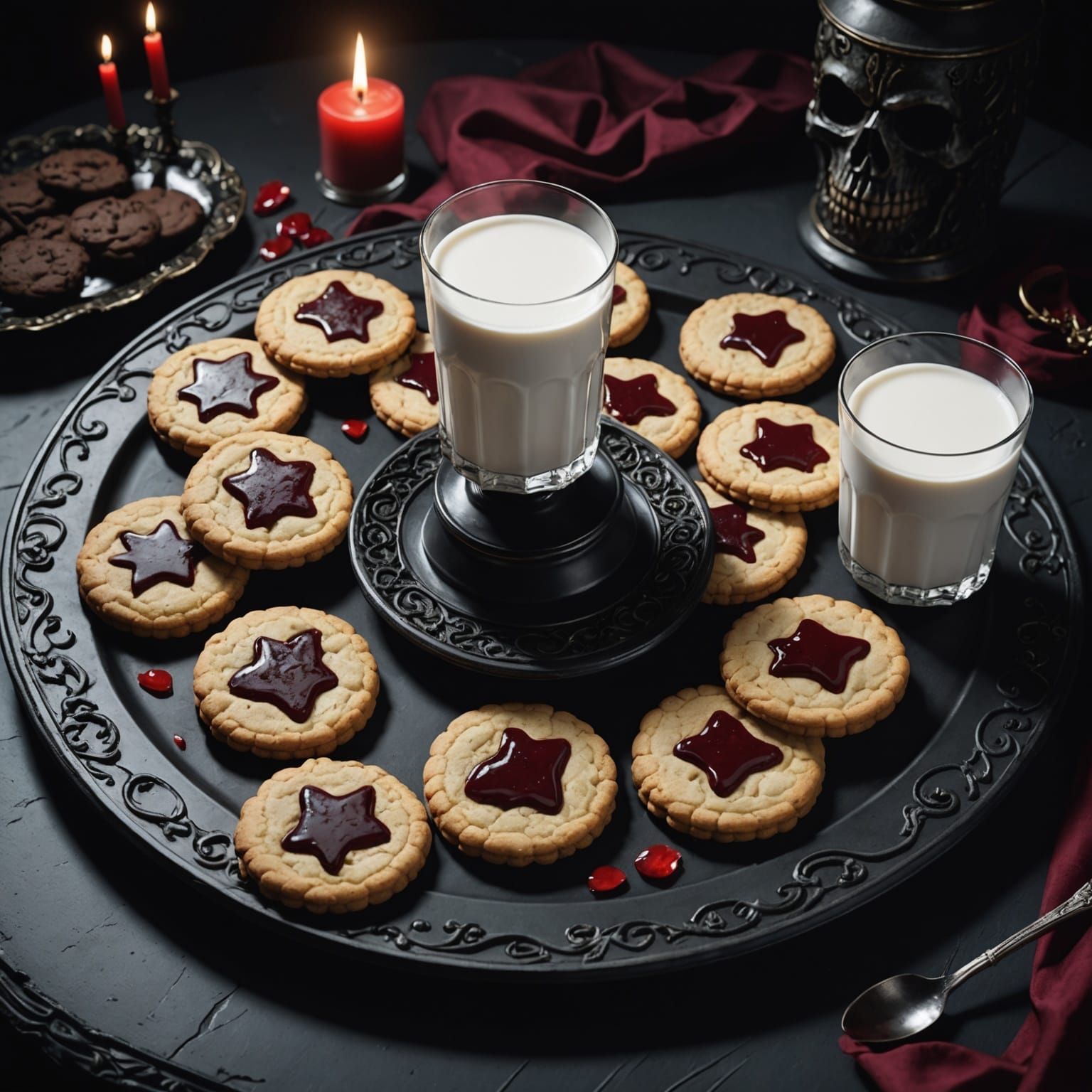 Vampire Cookies on Gothic Platter: Anime Style