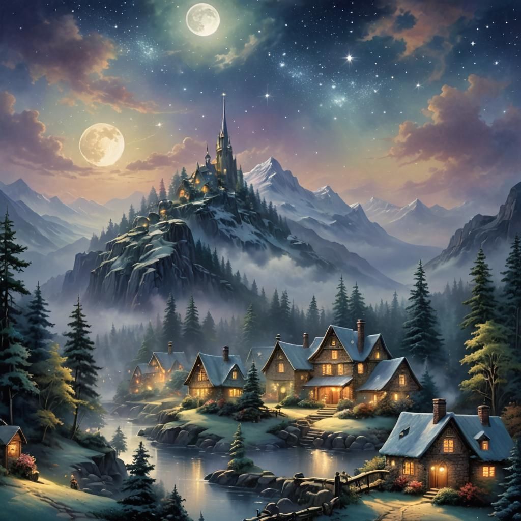 Ethereal Northern Stars at Night