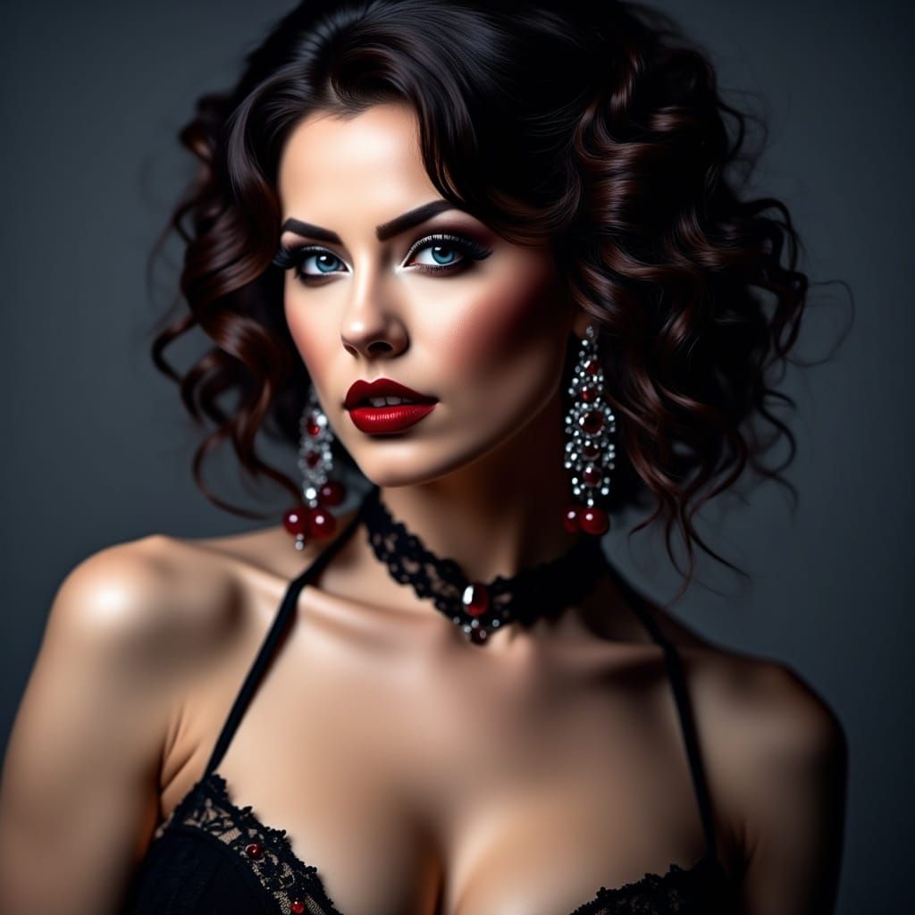 Gothic Beauty in Dark Victorian Style