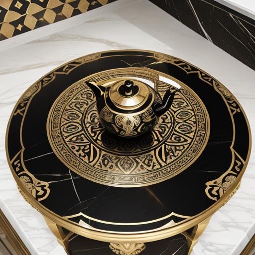 Ornate Art Deco Rabbit Teapot in Macro Shot