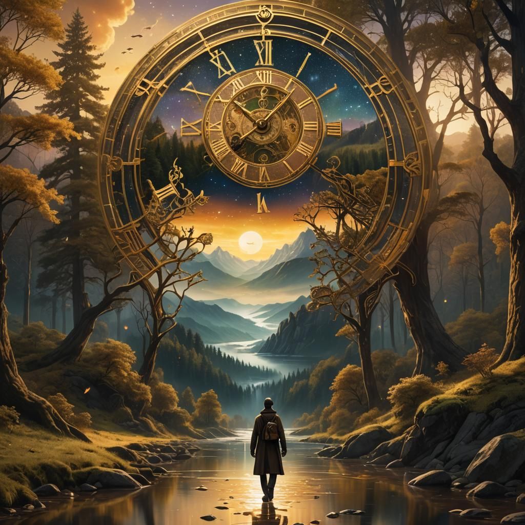 Cosmic Forest Walker: Digital Matte Painting