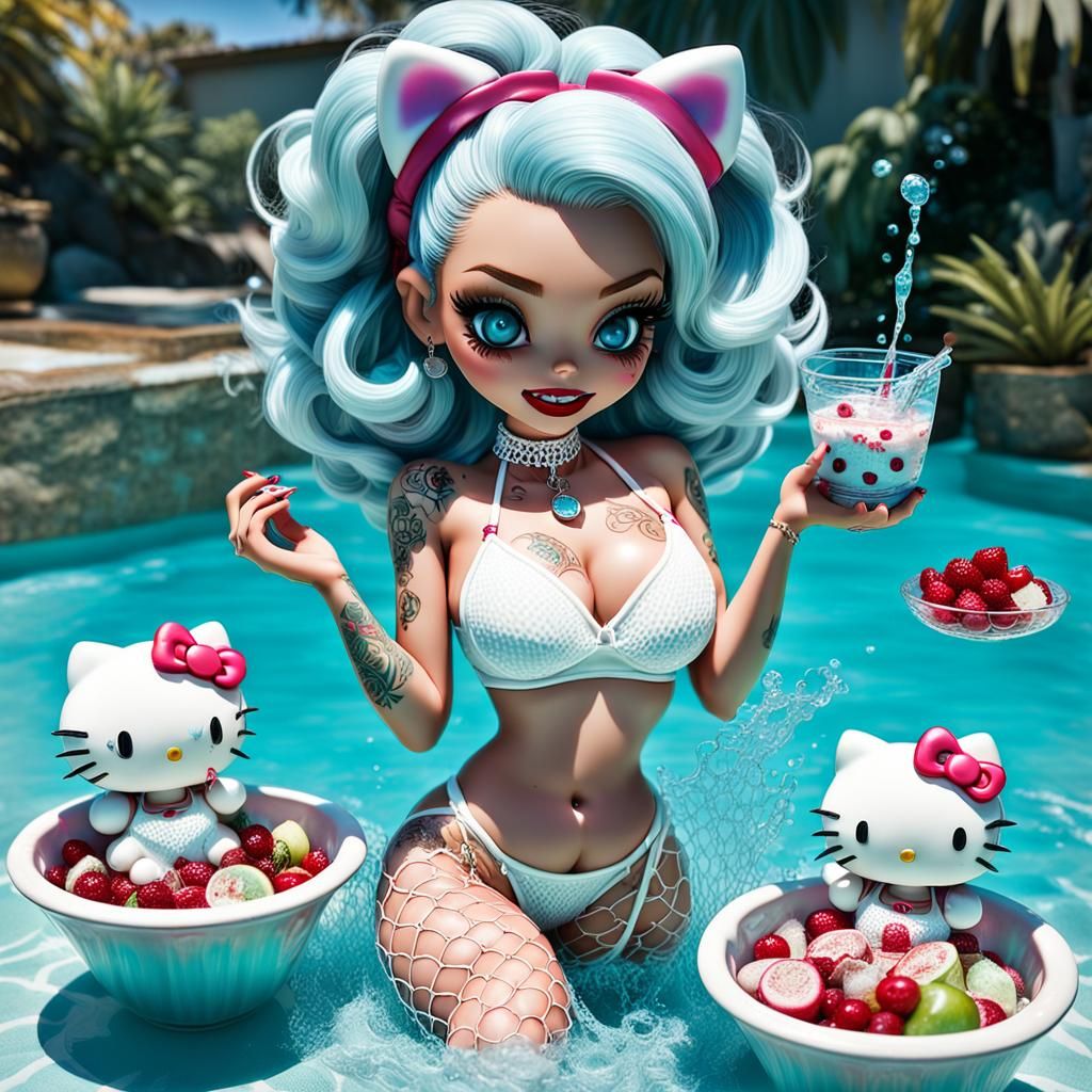 Candy Art: Hello Kitty Bratz Dolls in Tron Storm