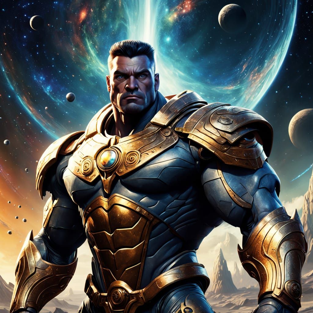 Majestic Fantasy Ruler in a Starry Galaxy