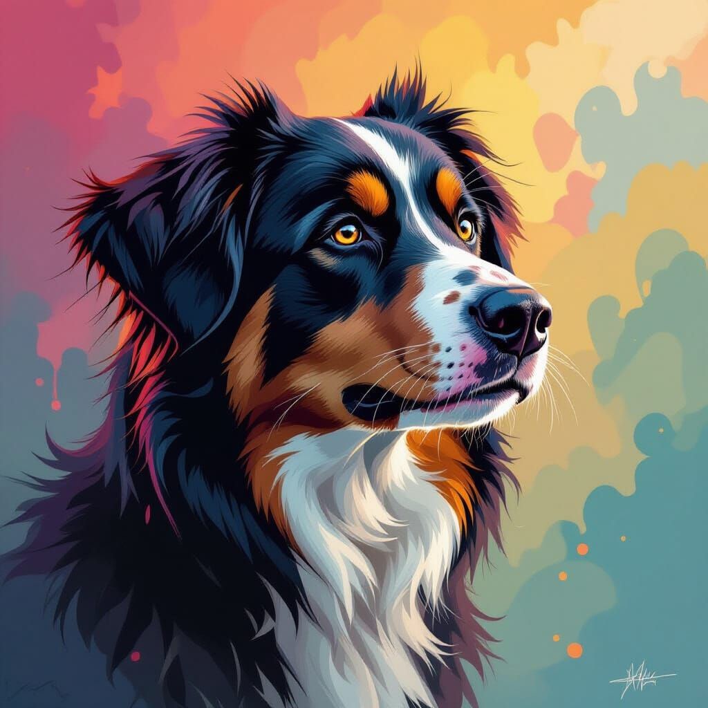 Haunting Dog Concept Art with Dramatic Lighting