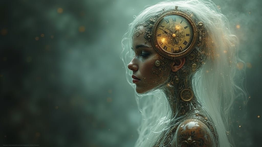Steampunk Woman with Clockwork Mechanism
