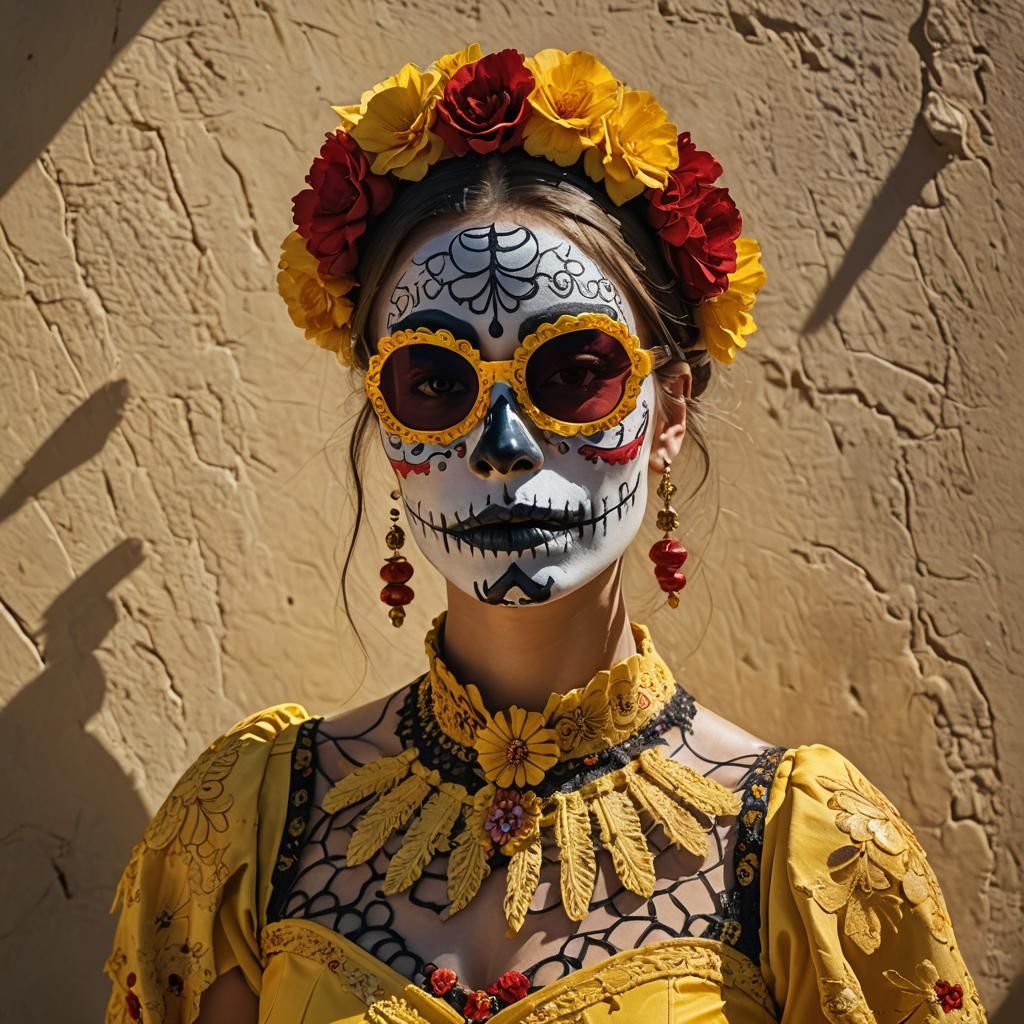 Catrina Portrait in Hyper-Realistic Style