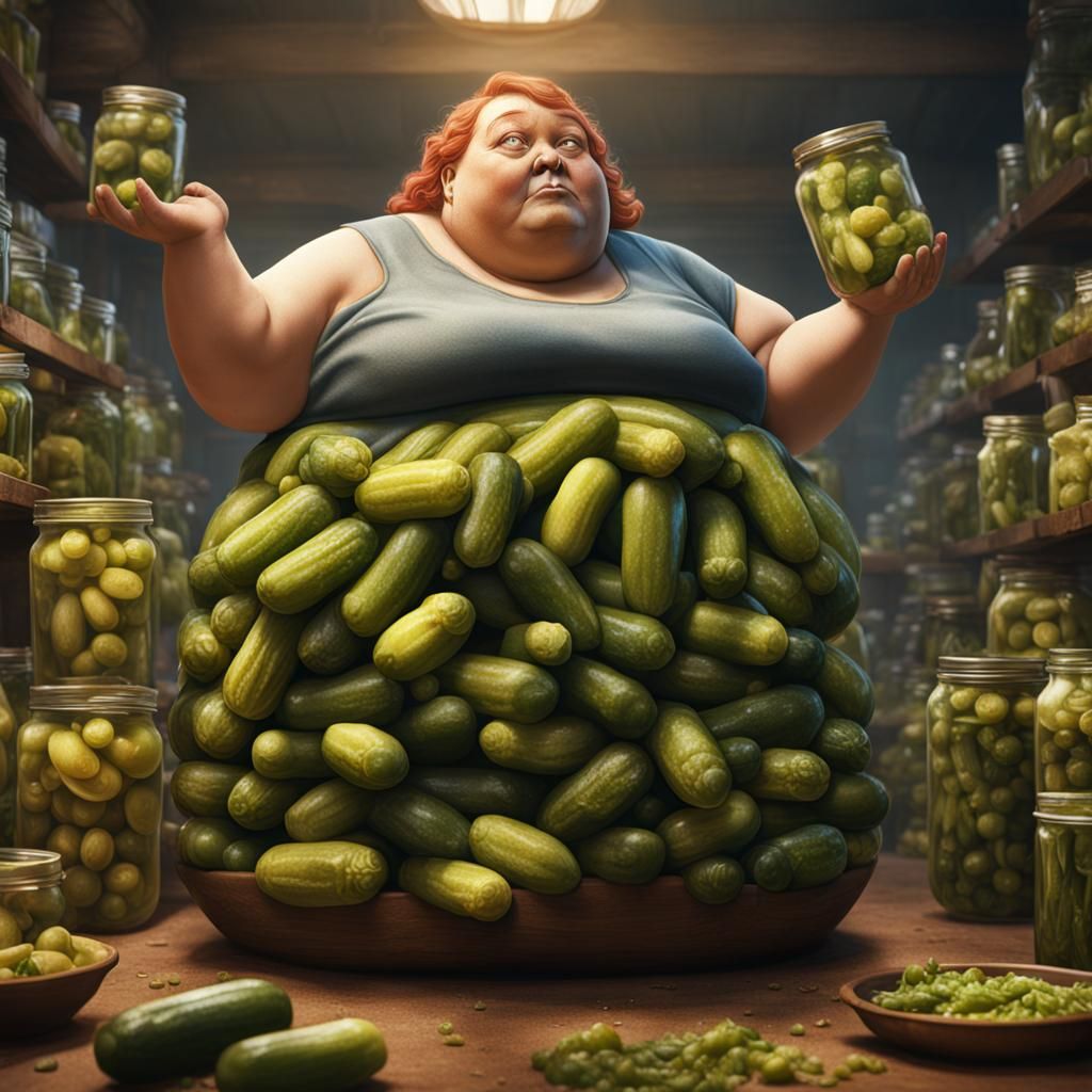 woman turns into a pickle