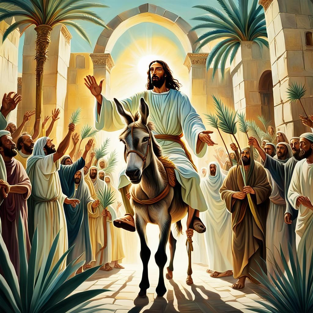 Jesus' Triumphant Entry: A Surrealist Vision