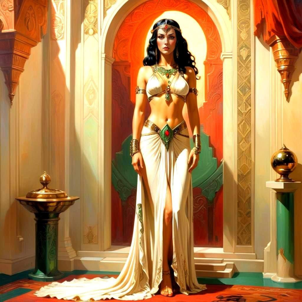 Dejah Thoris: Martian Princess in Art Deco Style