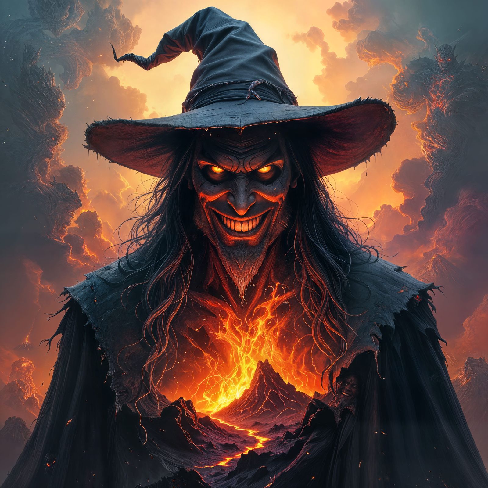 Gloomy Wizard with Molten Core, Semi-Transparent Body