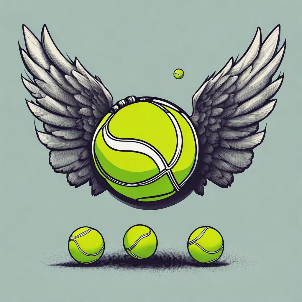 Tennis Ball Takes Flight With Wings