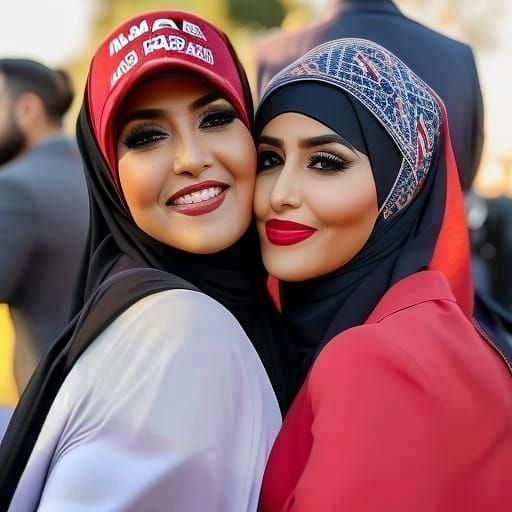 Unexpected Embrace: Muslim Woman and Trump Supporter