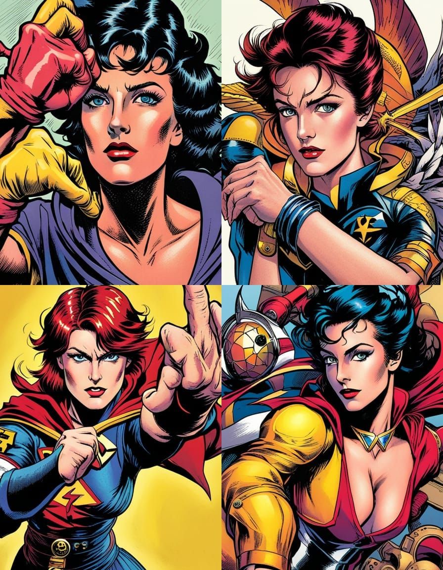 Dynamic Comic Book Illustration in Classic Style