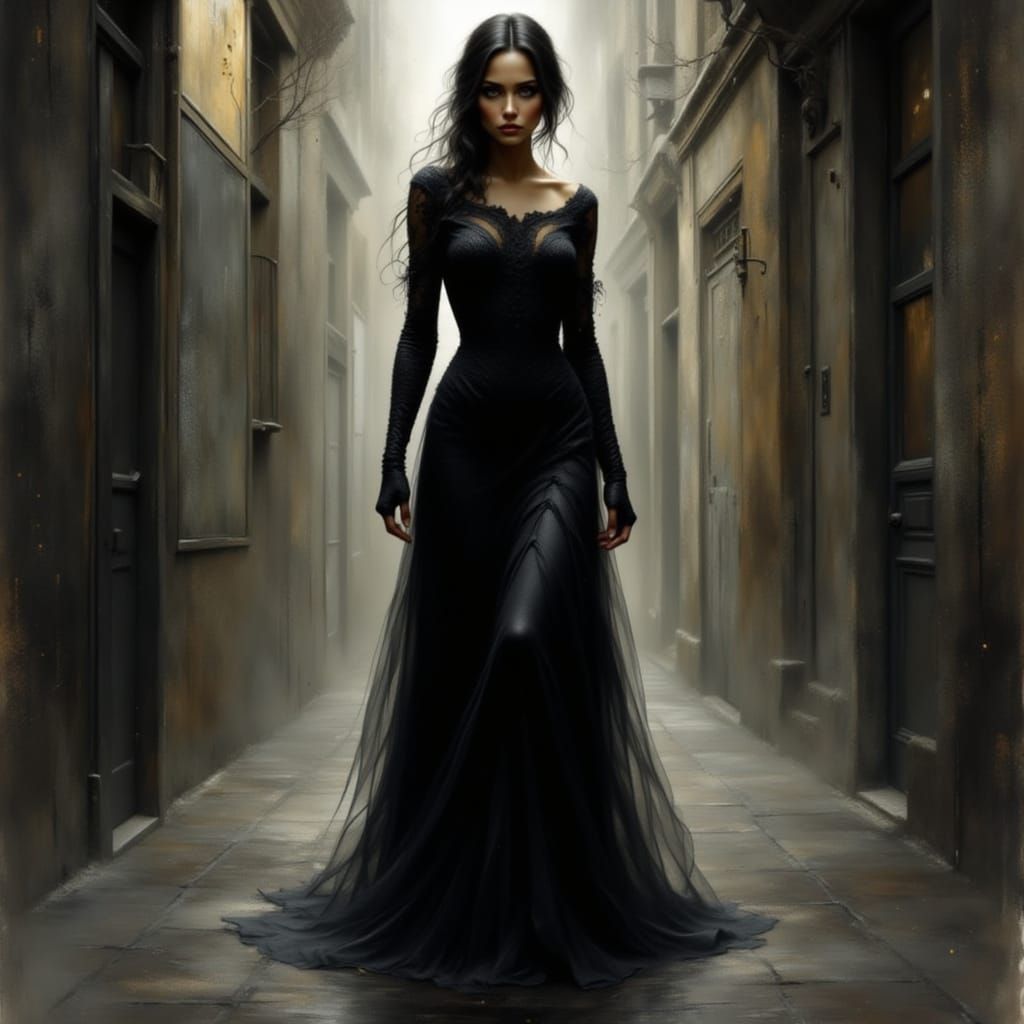 Femme Fatale in Smoky City, Film Noir Style