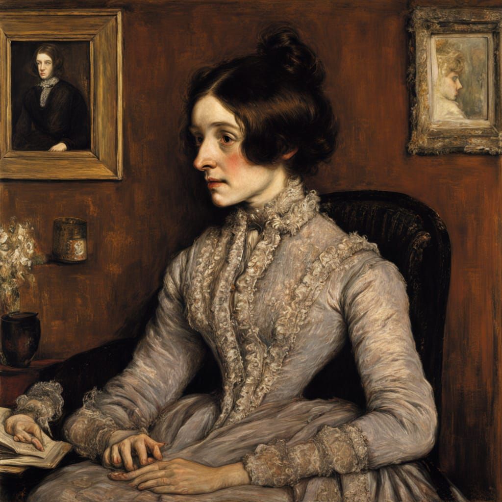 Post-Impressionist Portrait in Style of Velvet Painting