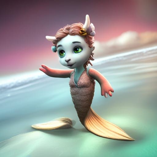 Sparky Sam the Lamb as a Mermaid