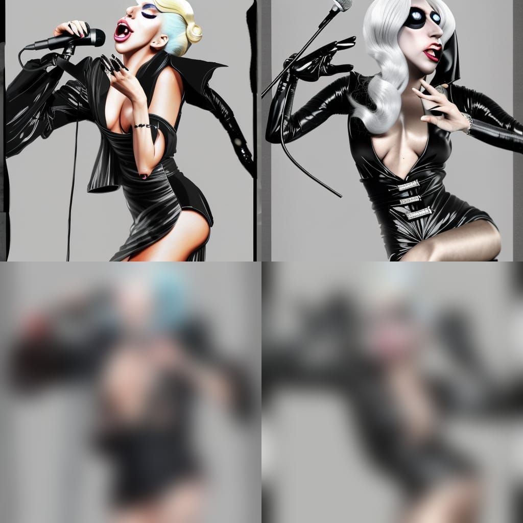 Lady Gaga Anime Portrait with Singing Voice Powers