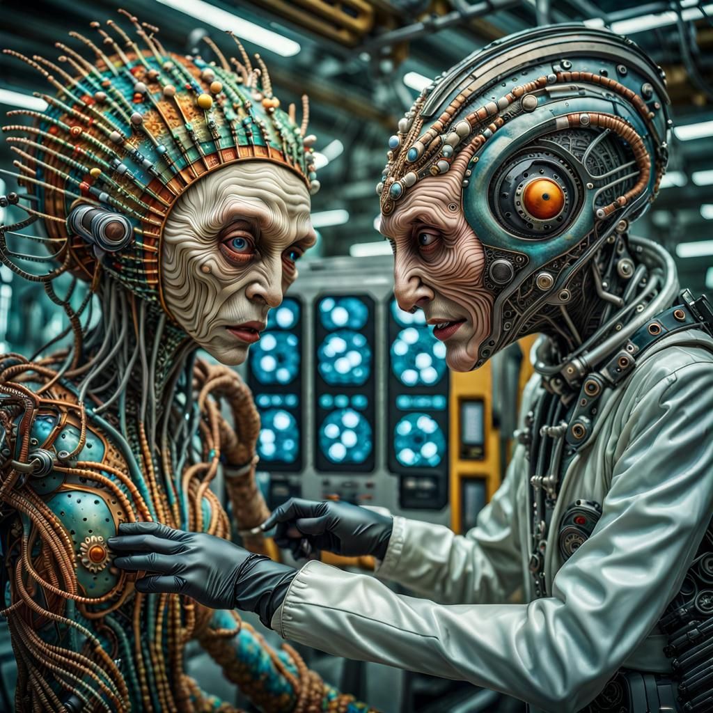 Dreamlike CERN Tour with Futuristic Beings