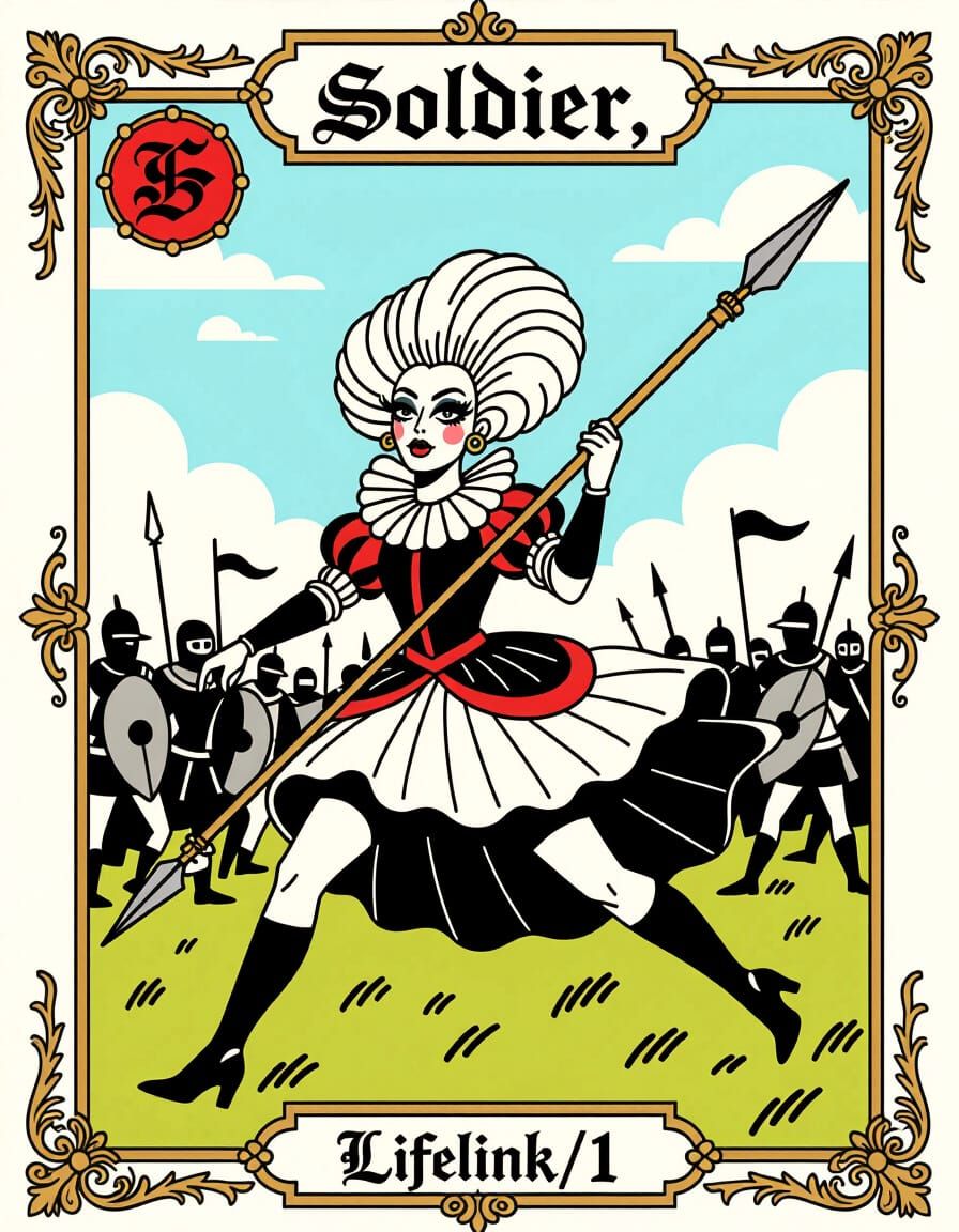 Medieval Soldier in Drag: Battlefield Charge