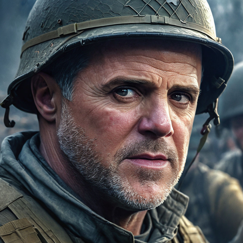 US Soldier Portrait in WWII Film Style