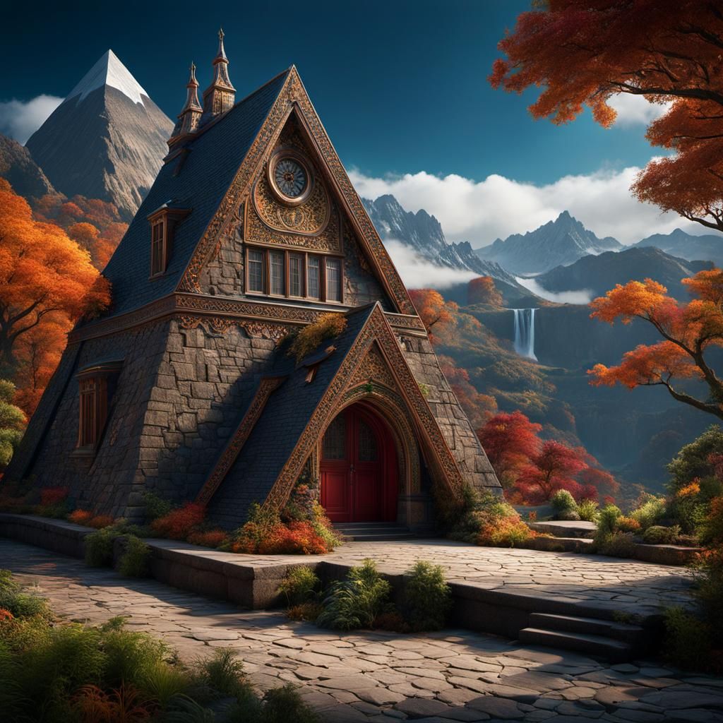 Right Triangle Hypotenuse in Detailed Matte Painting