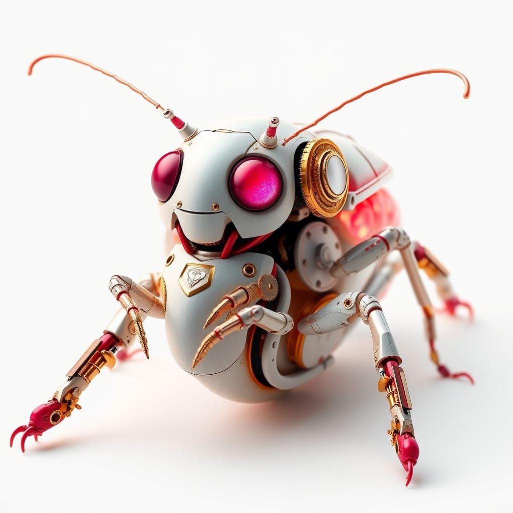 ultra realistic digital art, anthropomorphic cute white-red ...