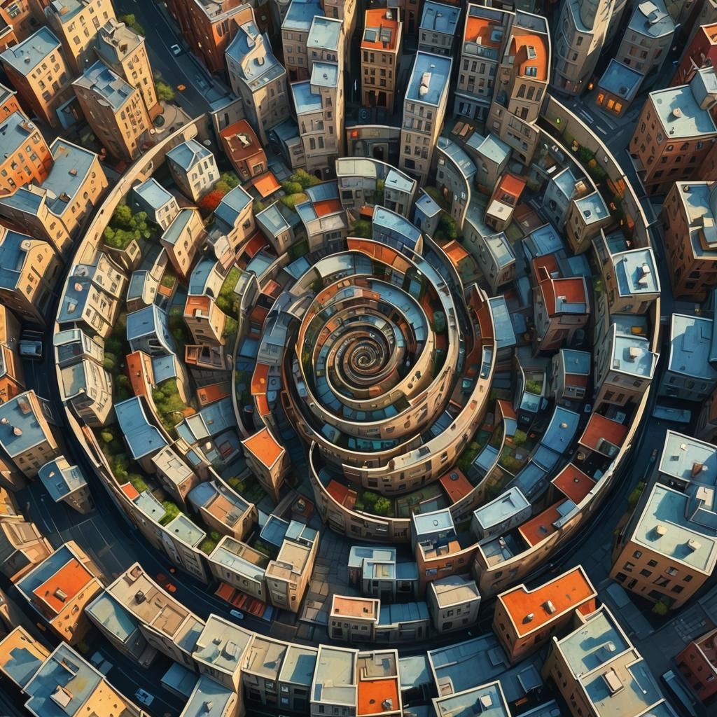 Spiral City: Dynamic Lighting in Post-Impressionistic Style