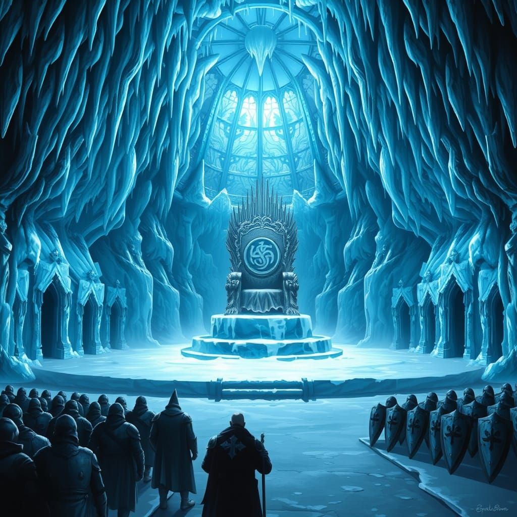Frozen Throne Chamber in Ice Kingdom Architecture