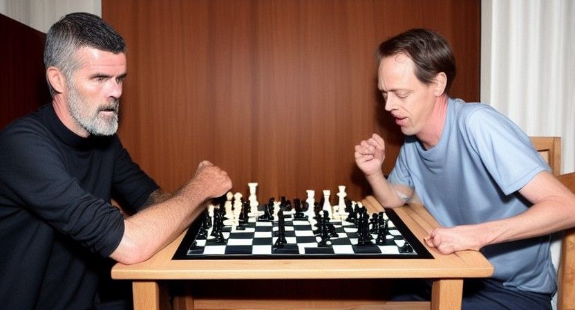 Roy Keane and Steve Buscemi Play Chess