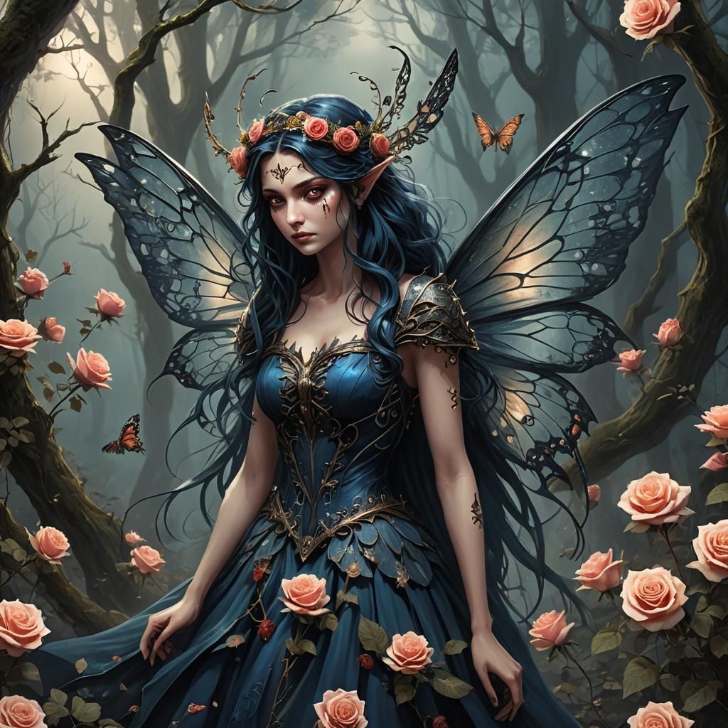 Ember: Evil Fairy in a Moonlit Forest