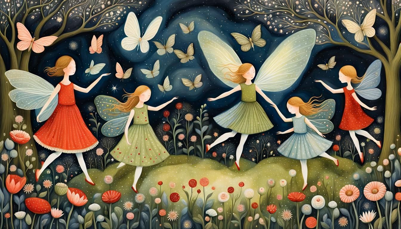 Dreamy Fairies Play in Infinite Galaxy Garden