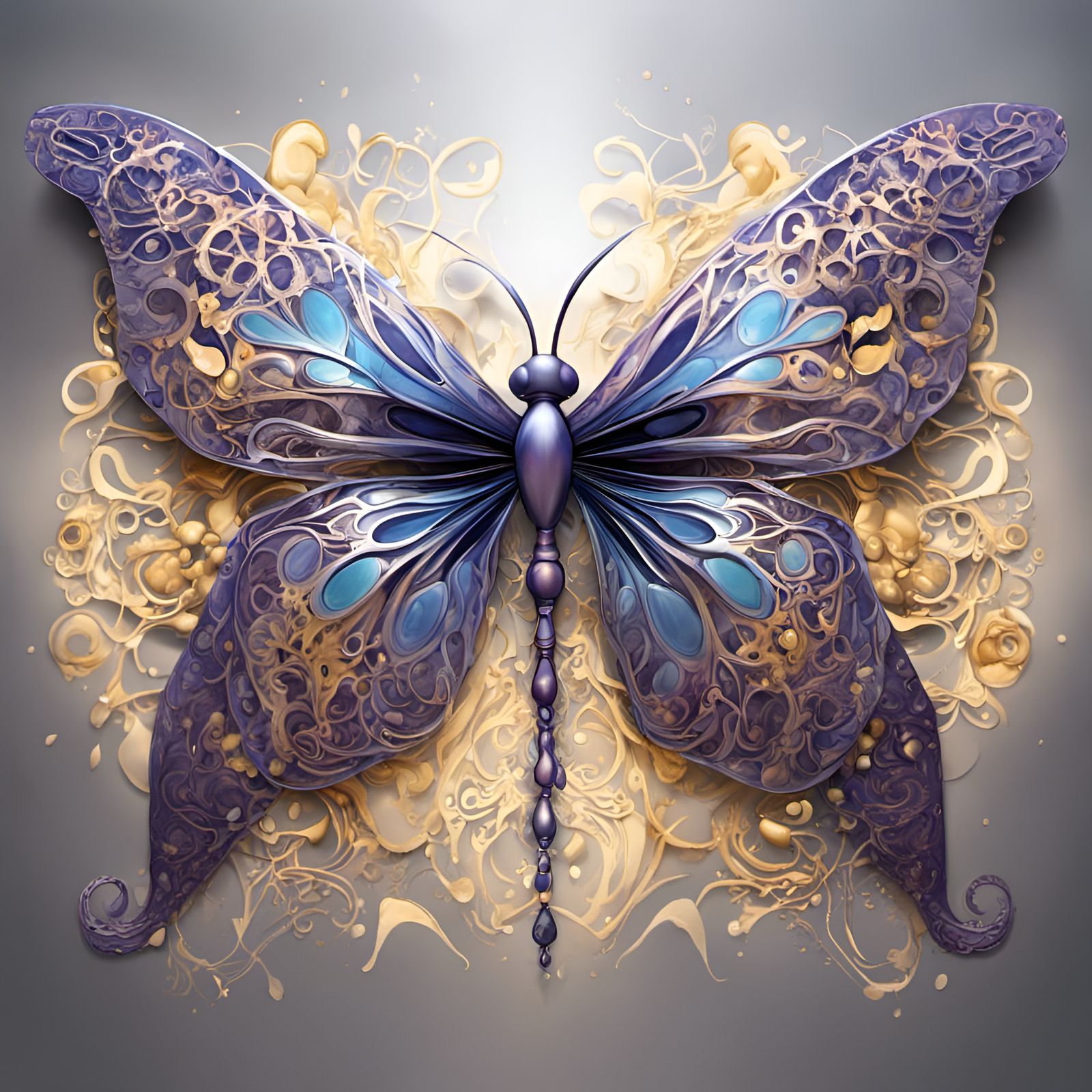 Butterfly Wings, in Purple & Blue