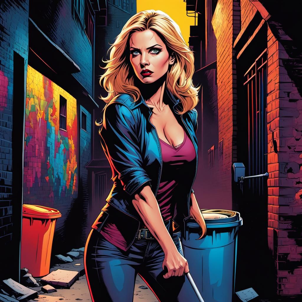 Buffy the Vampire Slayer in Comic Book Style