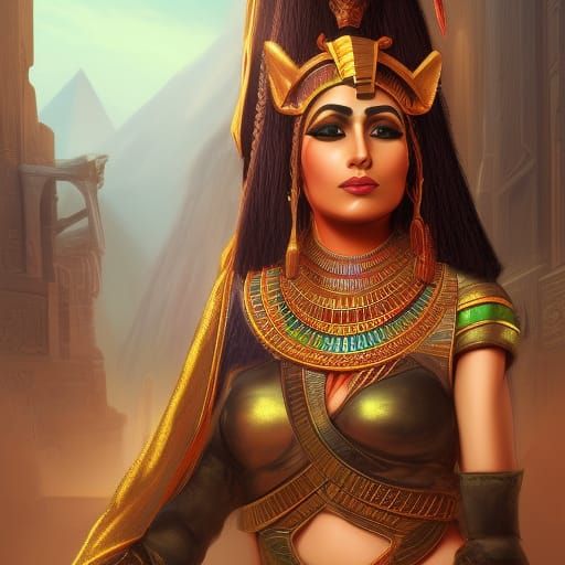 Egyptian Woman in Detailed Fantasy Art
