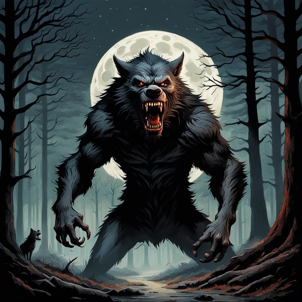 Angry werewolf
