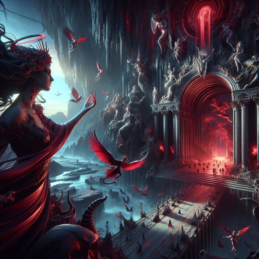 Andromeda's Punishment: A Dark Fantasy Matte Painting