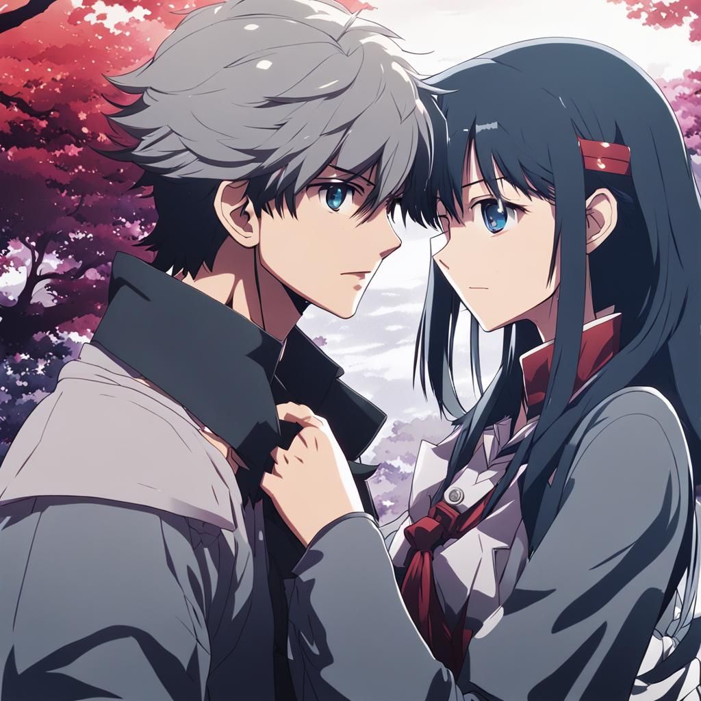 Romantic Anime Manga Scan in Cel-Shaded Style