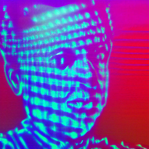 Glowing 3D Hologram of Michael Jackson in Ethereal Atmospher...