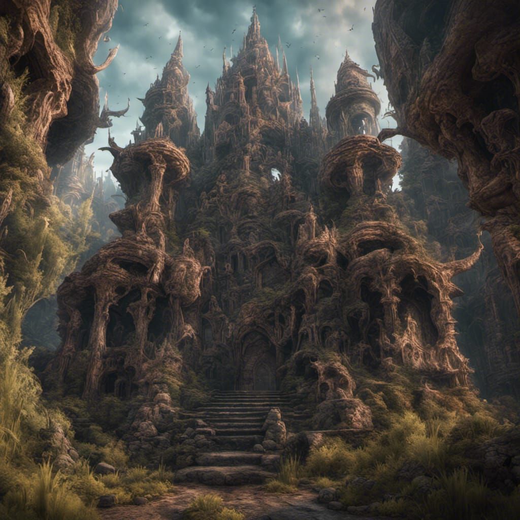Fantastical Abomination in Detailed Matte Painting