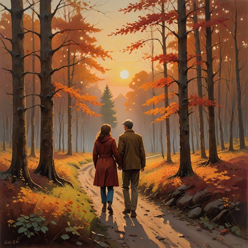 A Nostalgic Autumn Reunion in Soft, Golden Light