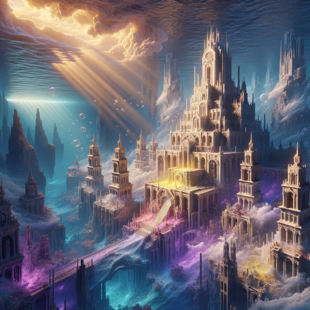 Sunken City: Hyper-Detailed Art Nouveau Fantasy