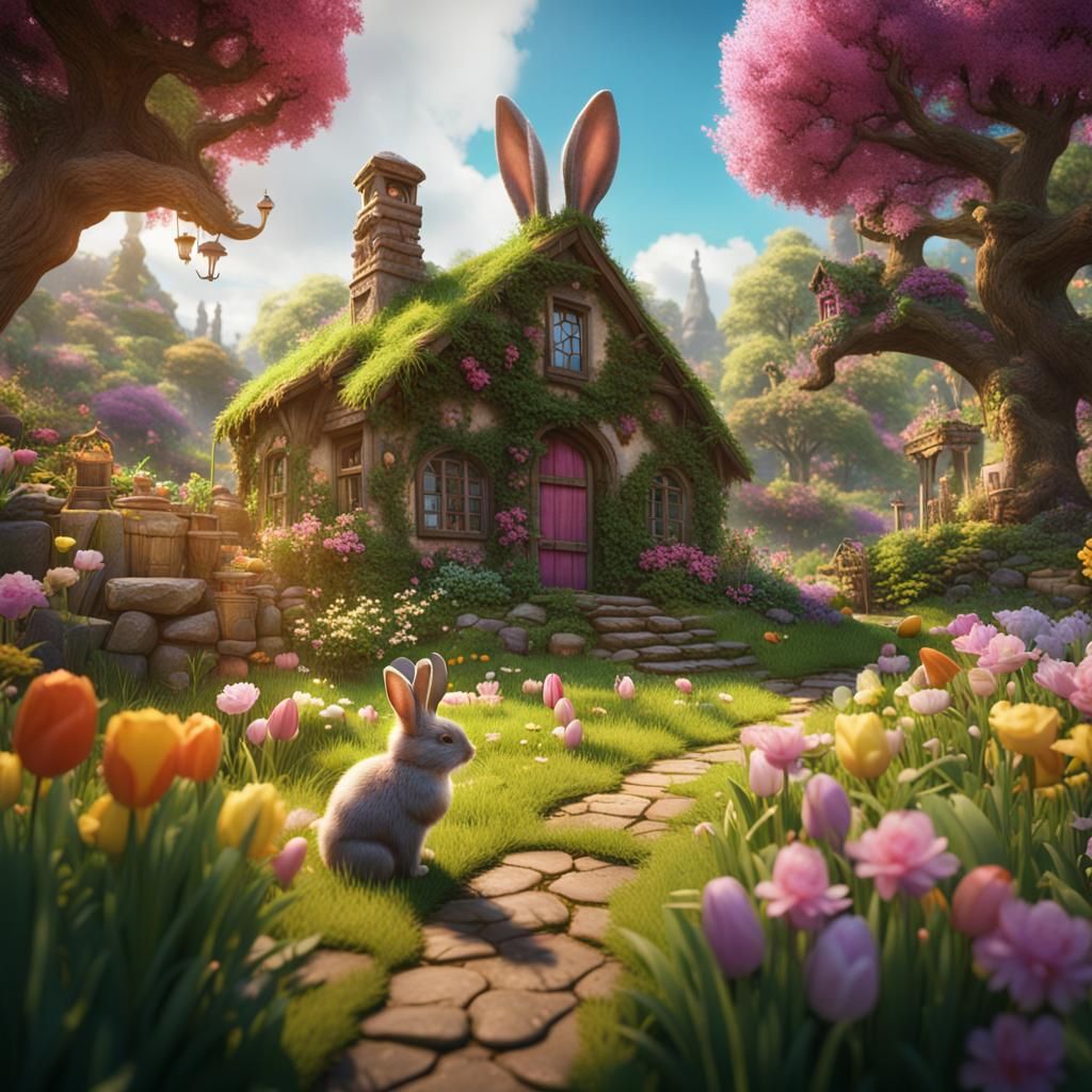 Backyard Easter Hunt: Detailed Matte Painting in Unreal Engi...