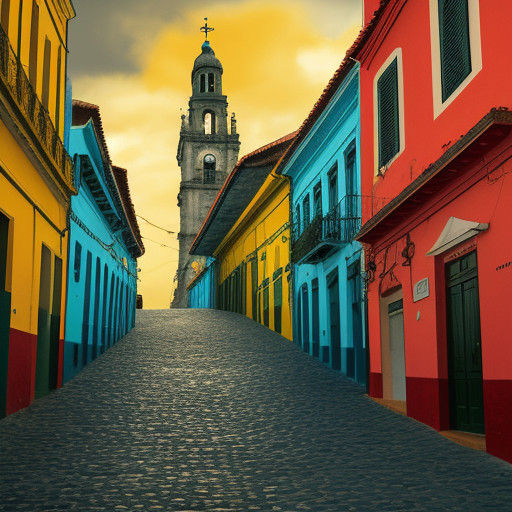 Epic Salvador de Bahia Scene in Warm, Golden Tones