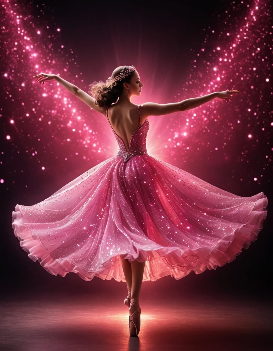 Magical Ballet Dancer in Pink: A Sparkling Dream